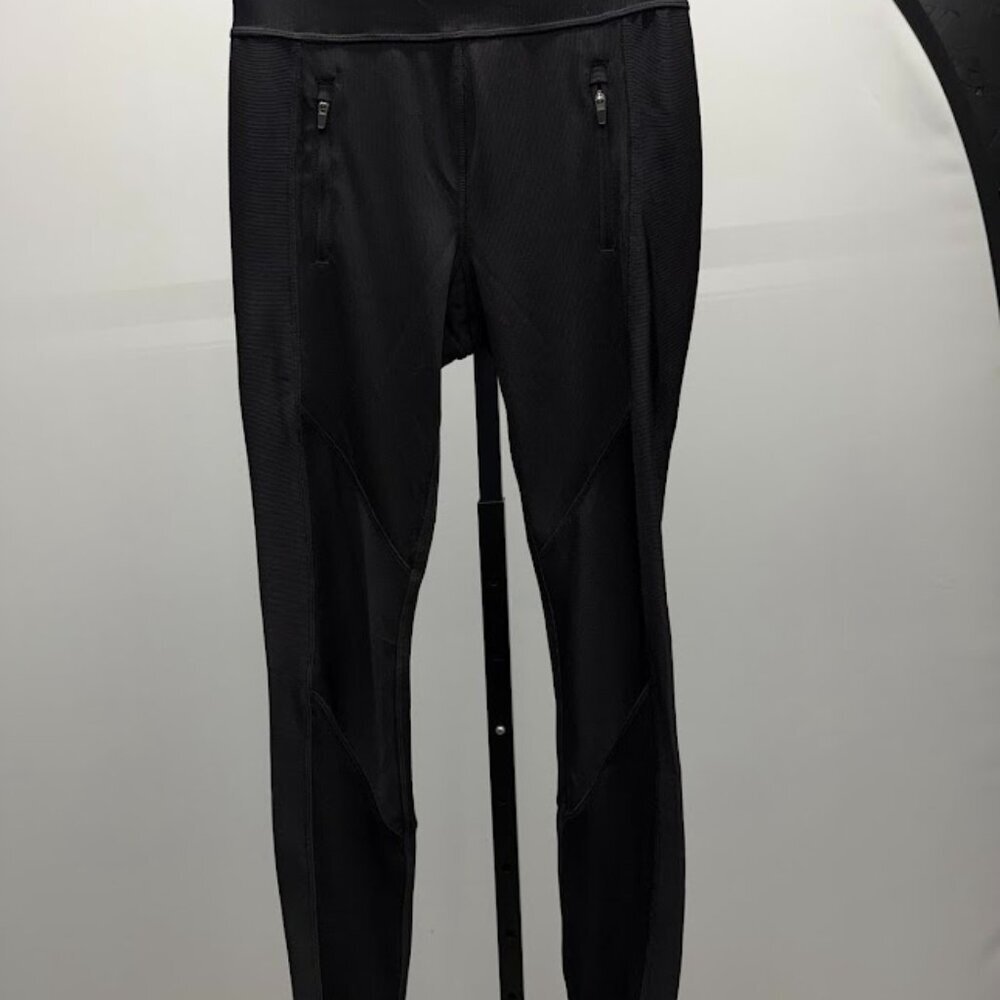 Betsey Johnson Performance Black Ribbed Leggings